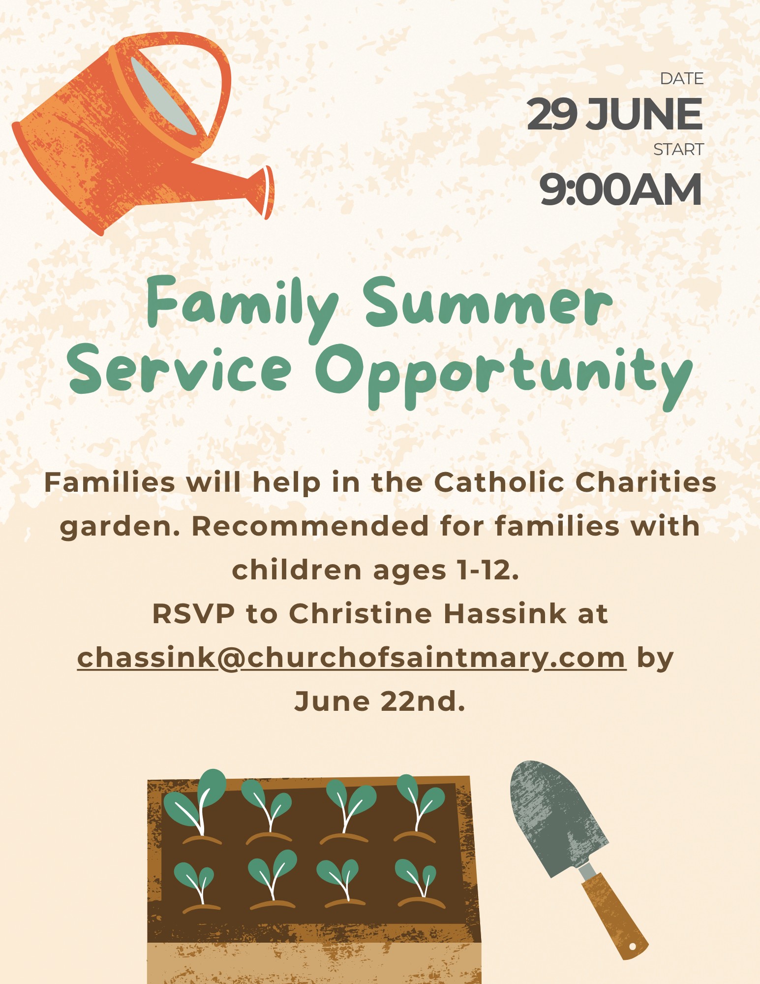 Family Service Catholic Charities flyer